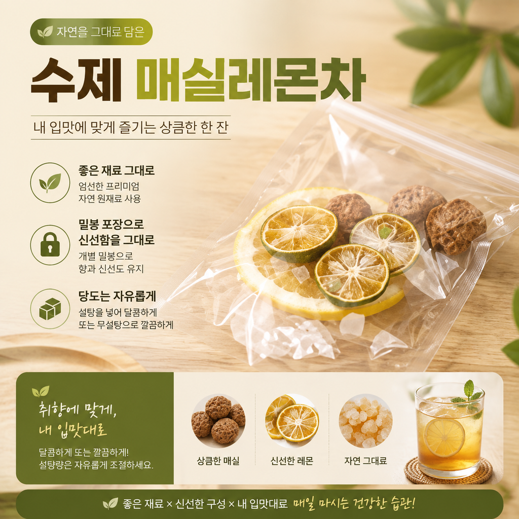 매실 레몬차 18g × 5포 | 냉침·아이스 셰이크