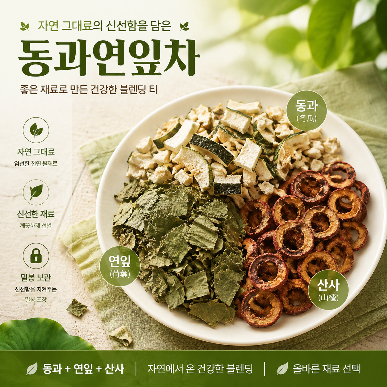 동과 연잎차 120g (10g × 12티백)