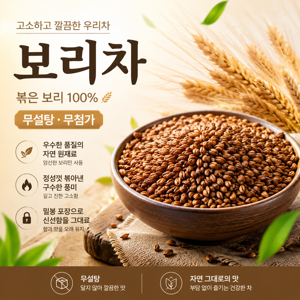 무가당 볶은 보리차 220g | 구수한 보리차